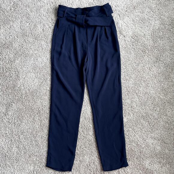 NWT SÉZANE Austin Trousers Navy High Waisted Pants Size 6 - Picture 3 of 16